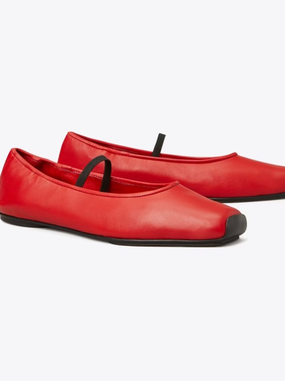 Tory Burch Runway Ballet In Triple Red Sz 8